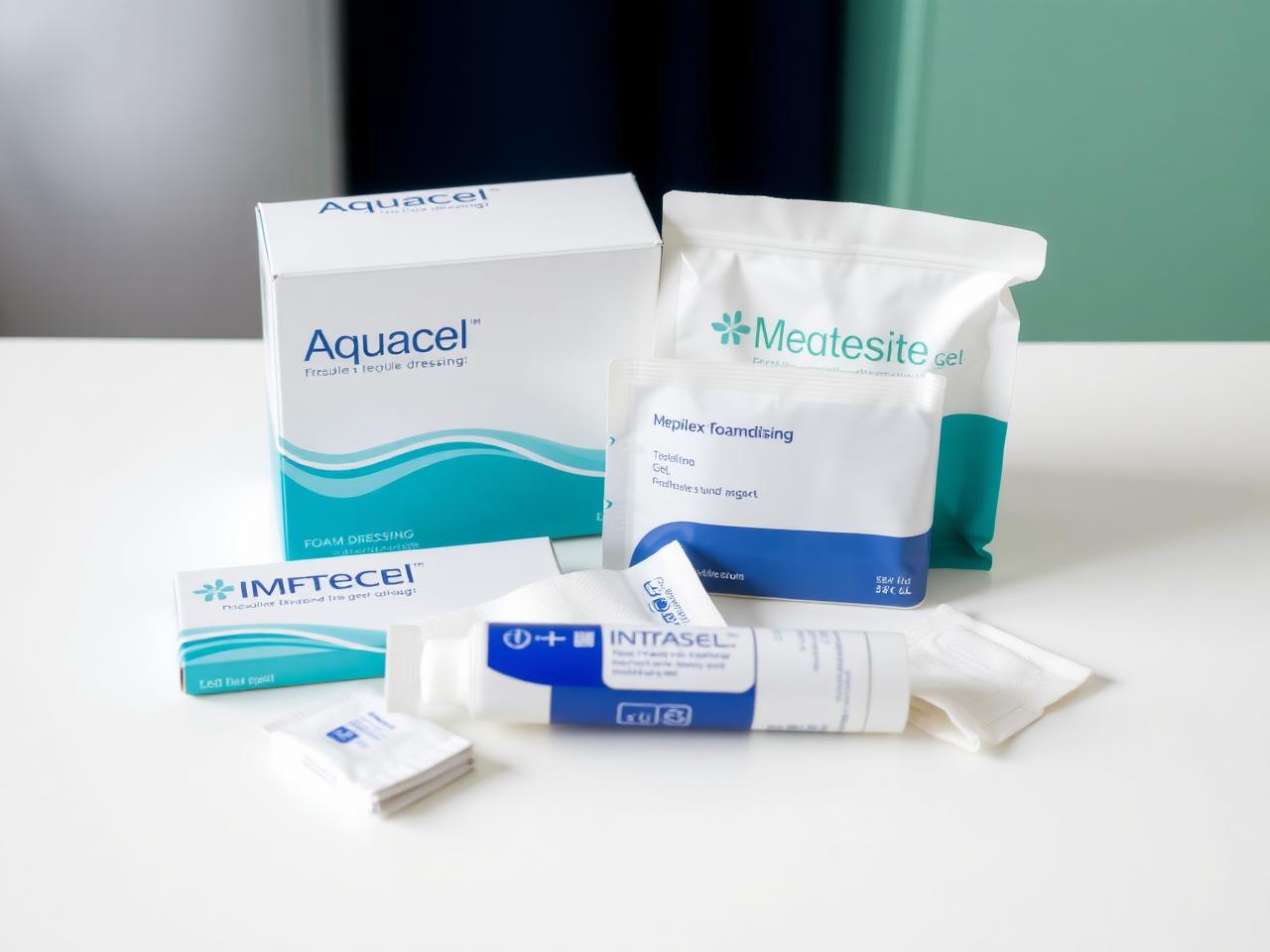 Pansements spéciaux pour escarres : Aquacel, Mepilex et Intrasite gel